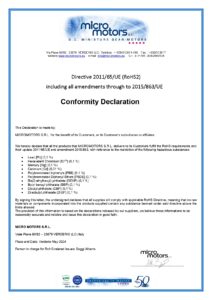 STANDARD DECLARATION ROHS3 2025